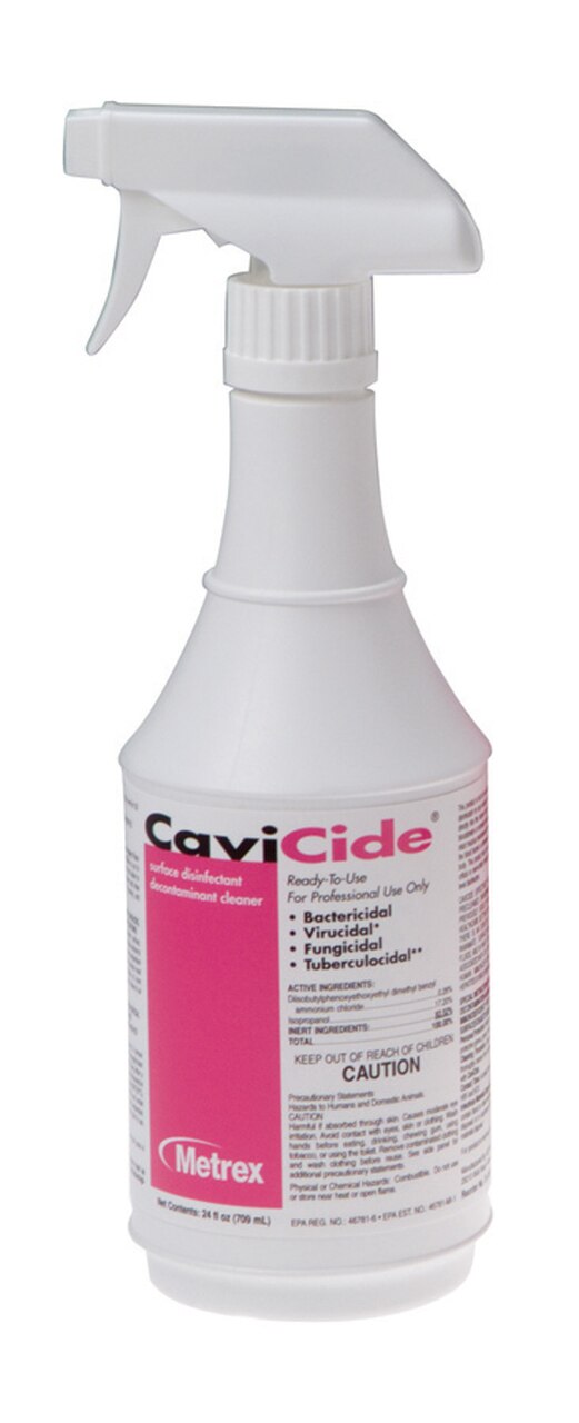 Metrex 13-1024 CaviCide Surface Disinfectant Decontaminant Spray 24 Oz Bottle Metrex 13-1024 CaviCide Surface Disinfectant Decontaminant Spray 24 Oz Bottle